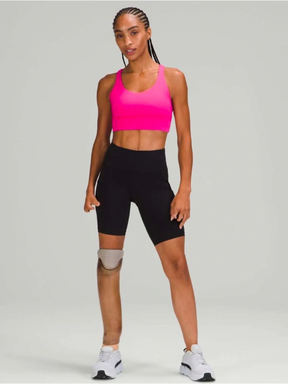 Lululemon Energy Longline Bra Medium Support, B–D Cups in Sonic Pink size 10